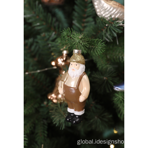 Traditional Christmas Decoration Christmas Ornaments Santa Christmas W/Gifts Glass Blown Supplier